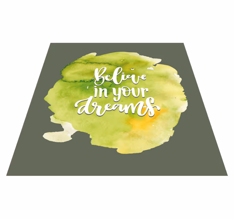 Vertrouwen in aspiraties vinyl tapijt zinnen en teksten - TenStickers