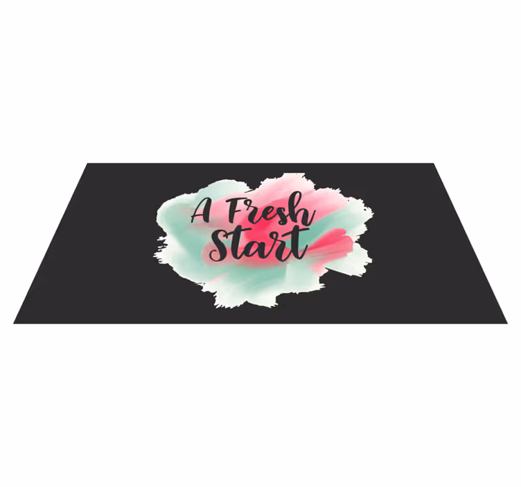 Een nieuwe start vinyl tapijt zinnen en teksten - TenStickers