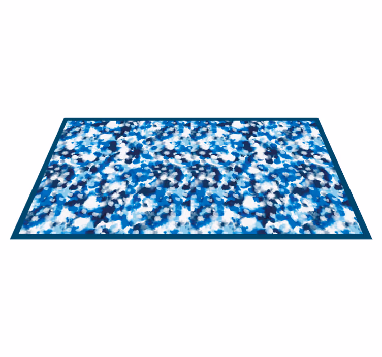 Blauw spatontwerp vinyl tapijt meer kinderen - TenStickers