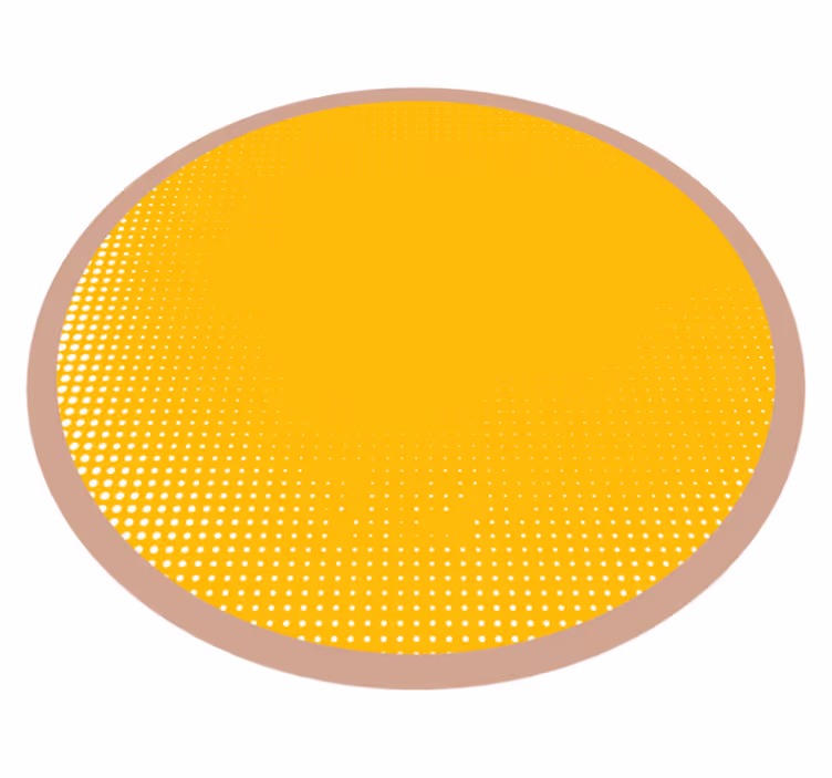 Zonnig cirkelvormig patroon vinyl tapijt geel - TenStickers