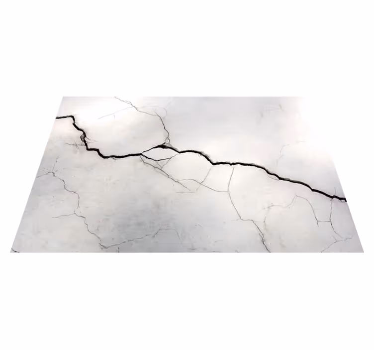 Gekreukte witte imitatie marmeren vinyl tapijt - TenStickers