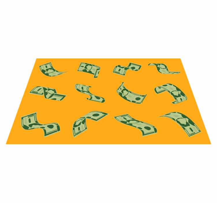 Geldstroompatroon vinyl tapijt modern - TenStickers