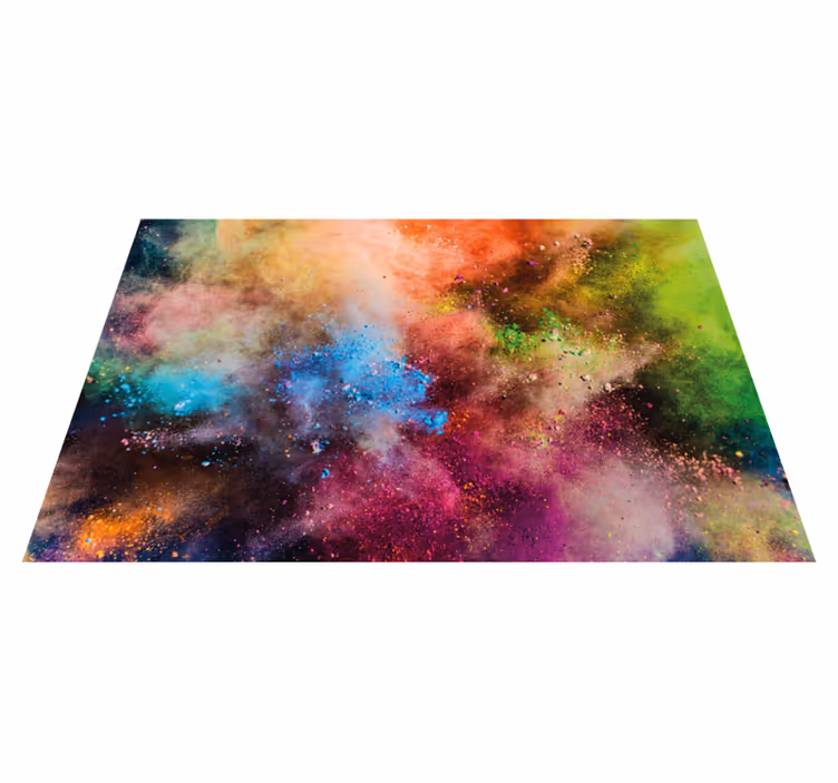 Kleurrijke kosmische uitbarsting vinyl tapijt modern - TenStickers