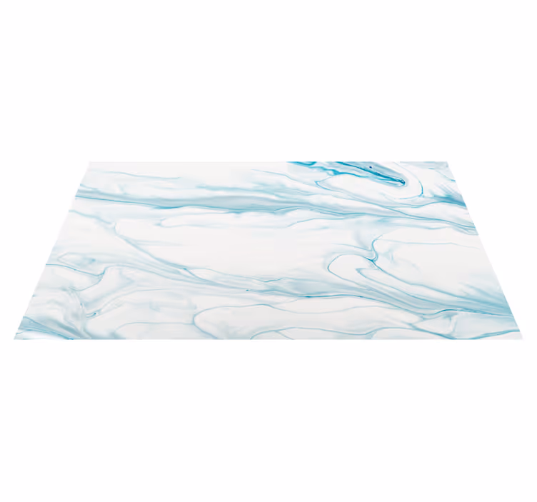 Rustgevende aquatische wervelingen vinyl tapijt badkamer - TenStickers
