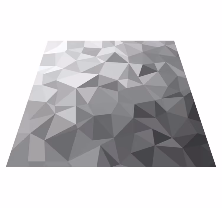 Gradiënt grijze stijl vinyl tapijt geometrisch - TenStickers