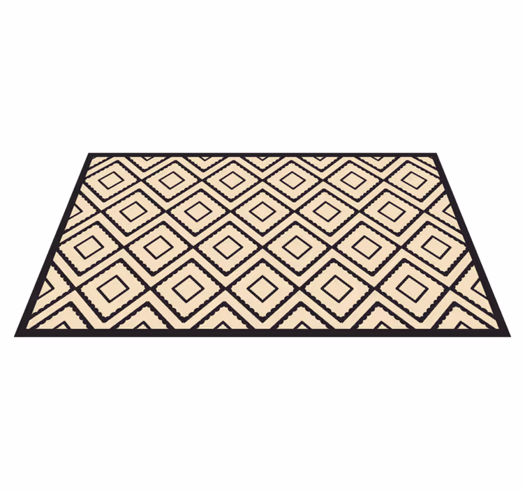 Vormen met ruitpatroon vinyl tapijt geometrisch - TenStickers