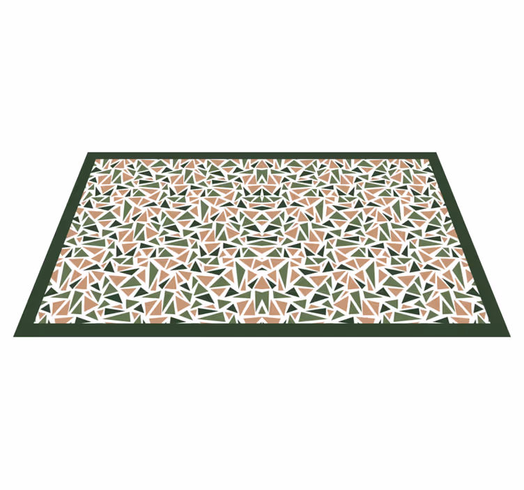 Abstract driehoekpatroon vinyl tapijt geometrisch - TenStickers