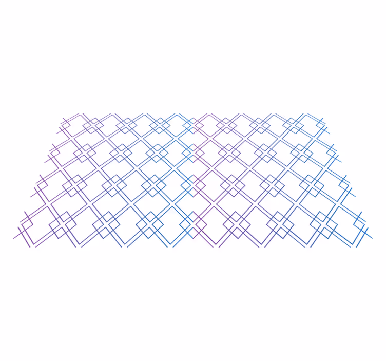 Diamanten en lijnen vinyl tapijt geometrisch - TenStickers