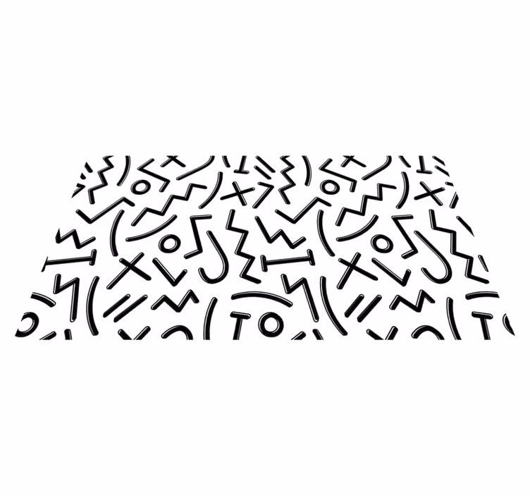 Dynamische abstracte lijnen vinyl tapijt meer kinderen - TenStickers