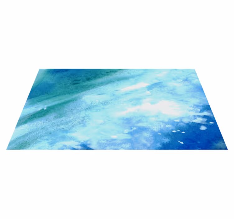 Aqua abstracte stroming vinyl tapijt andere textuur - TenStickers