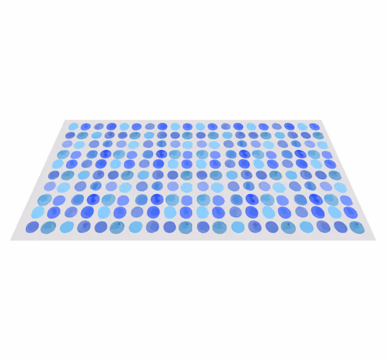 Blauw stippenpatroon vinyl tapijt badkamer - TenStickers