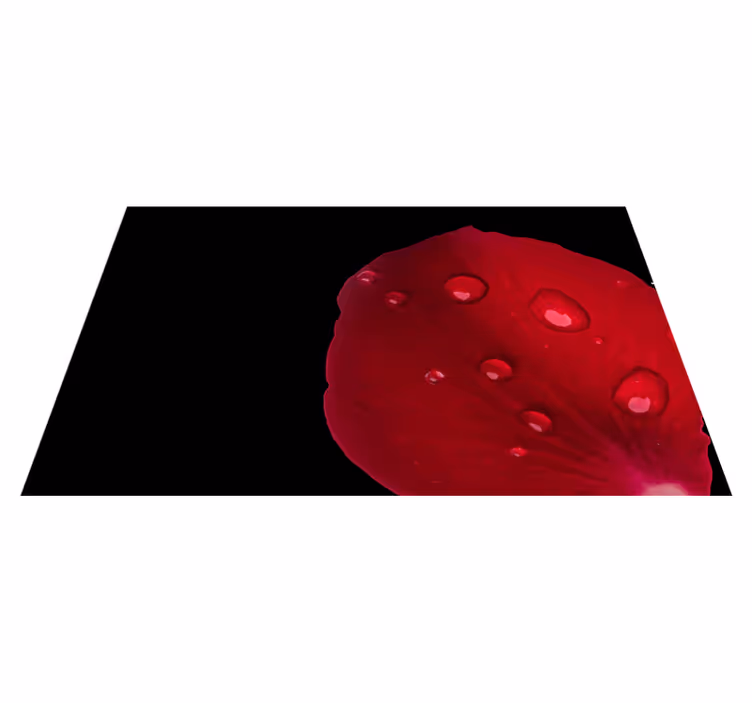 Rode bloemblaadjes glamour vinyl tapijt woonkamer - TenStickers