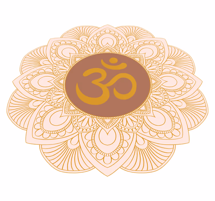 Símbolo om buda vinyl tapijt mandala - TenStickers