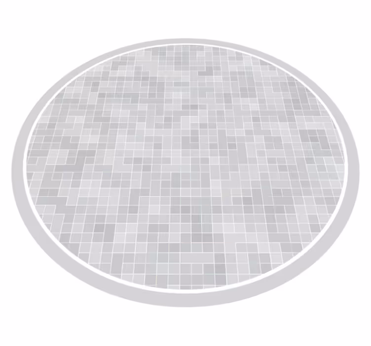 Strak mozaïekpatroon vinyl tapijt badkamer - TenStickers