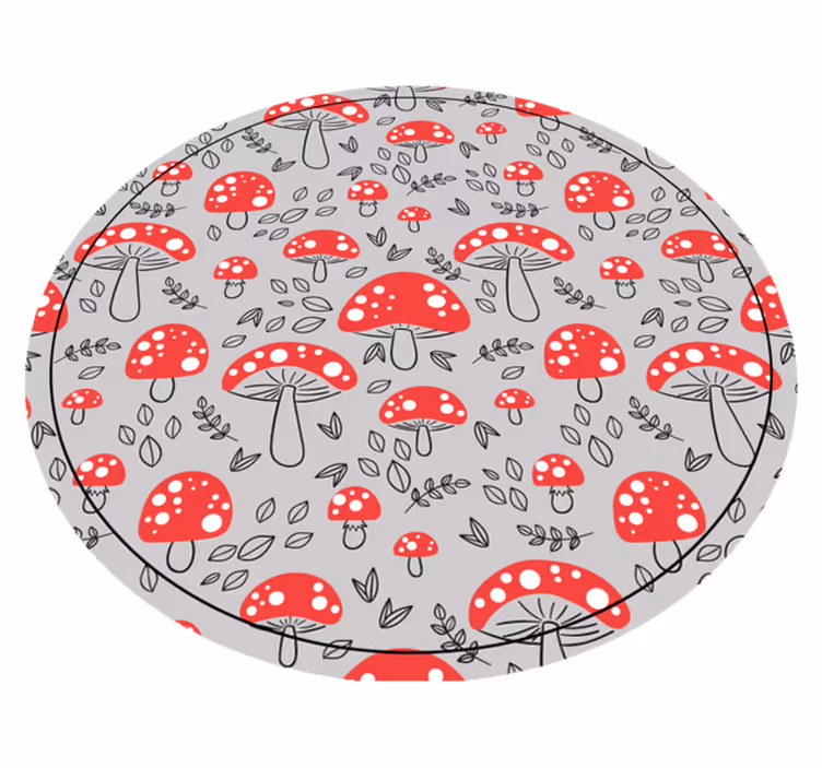 Vinyl tapijt natuur betoverende paddenstoelen - TenStickers