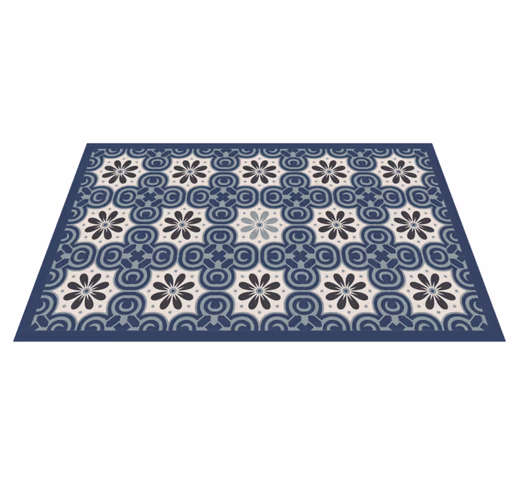 Elegante bloemencompositie vinyl tapijt tegels - TenStickers
