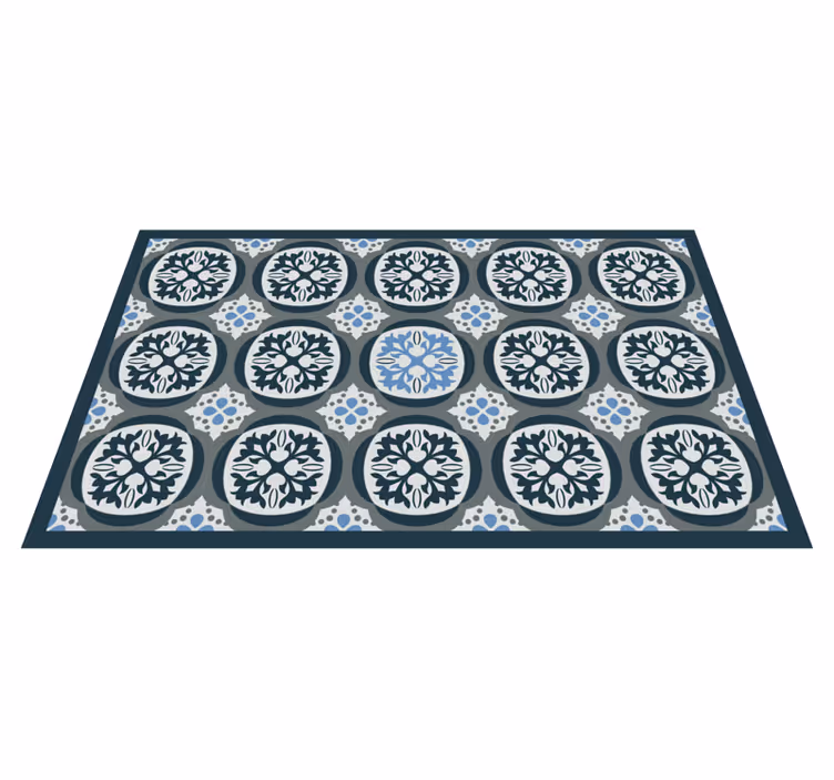 Elegante bloementegels vinyl tapijt tegels - TenStickers