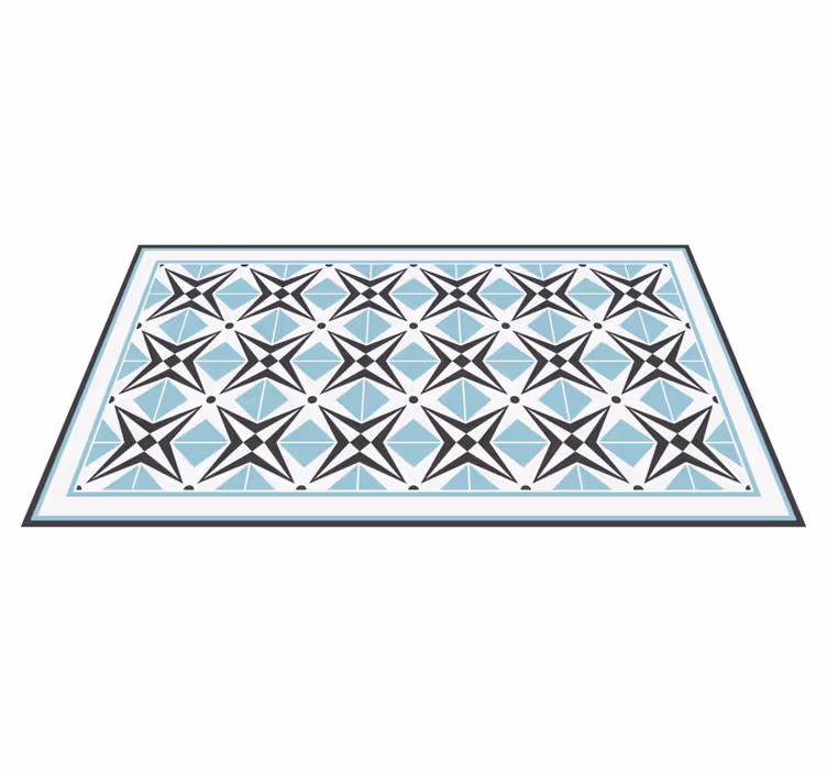 Sterblauw motief vinyl tapijt mozaïek - TenStickers