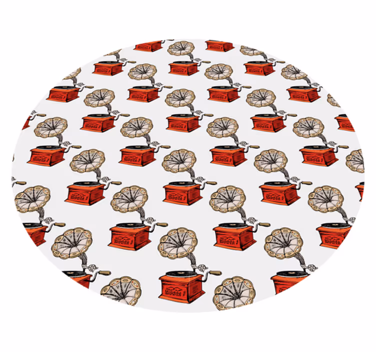 Vinyl tapijt textuur retro muziekdozen - TenStickers