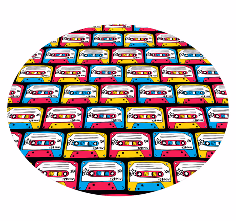 Vinyl tapijt antiek lively cassette tapes - TenStickers
