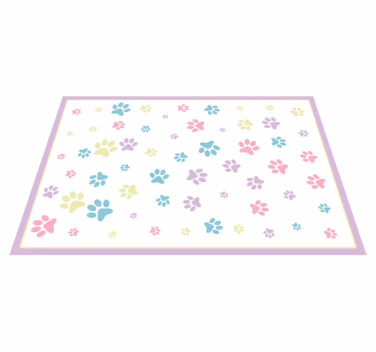 Pootafdruk esthetiek vinyl vloerkleed dierenprint - TenStickers