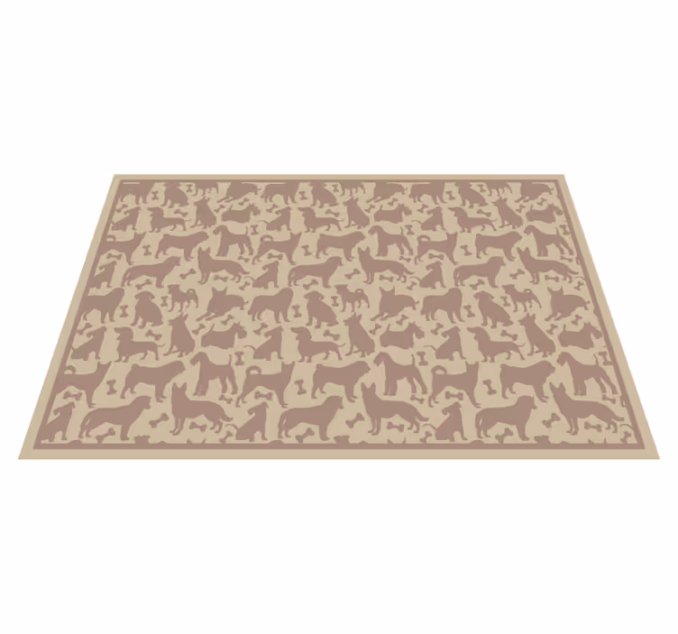 Patroon van hondensilhouetten vinyl vloerkleed dierenprint - TenStickers
