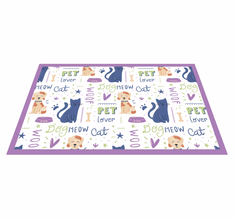 Thema voor dierenliefhebbers dieren vinyl tapijt - TenStickers