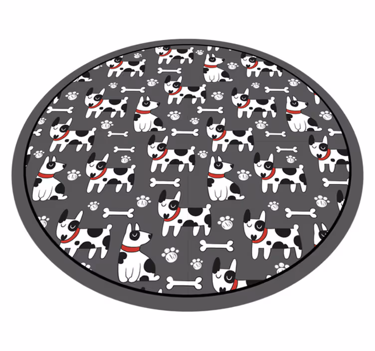 Speelse hondenpatronen vinyl tapijt meer kinderen - TenStickers