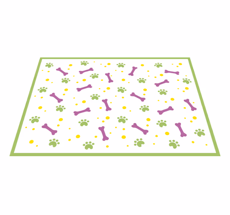 Pootafdrukplezier vinyl tapijt meer kinderen - TenStickers