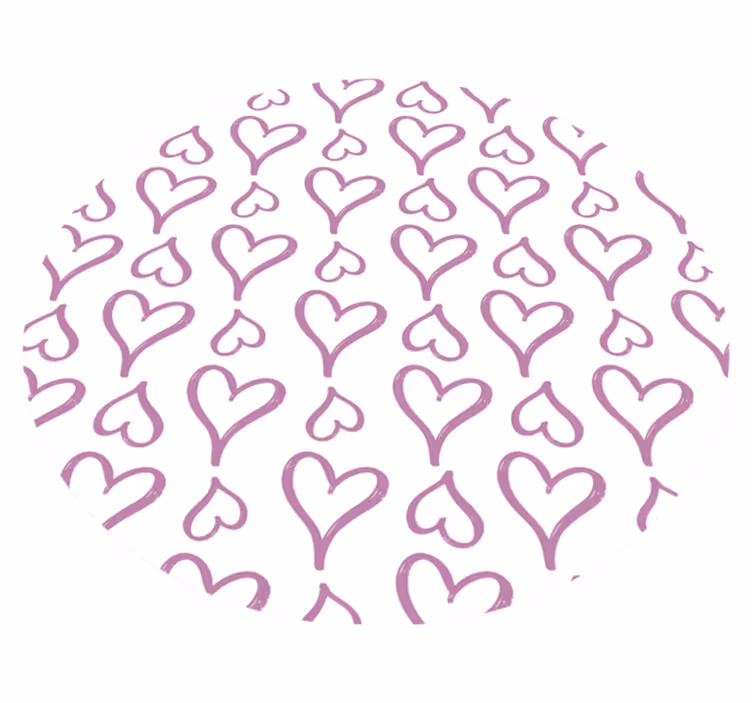 Vinyl tapijt textuur roze hartjespatroon - TenStickers