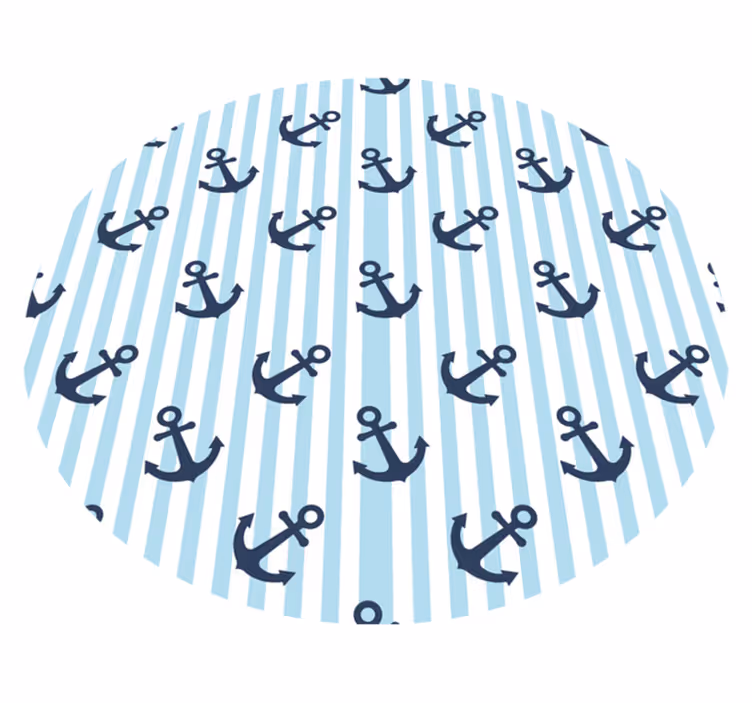 Vinyl tapijt meer kinderen nautisch ankerpatroon - TenStickers