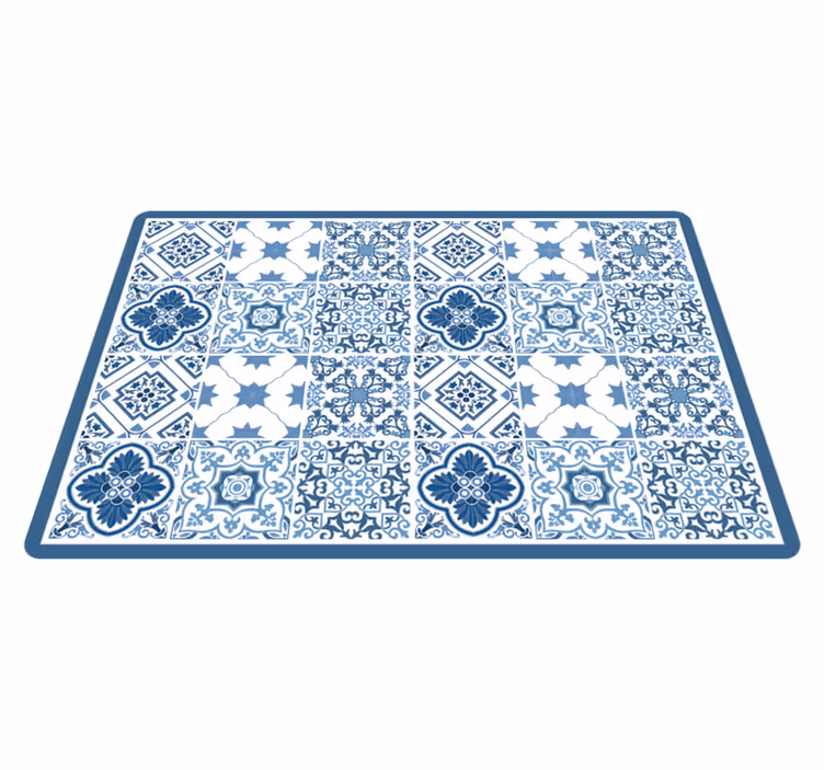 Decoratieve tegelpatronen marmeren vinyl tapijt - TenStickers