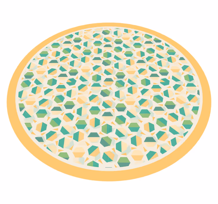 Vinyl tapijt geometrisch hexagonaal concept - TenStickers