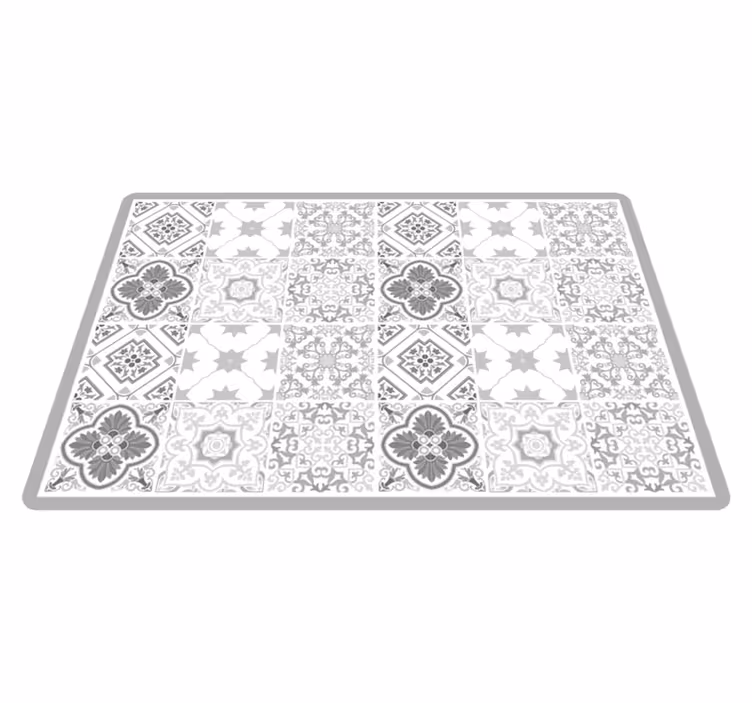 Elegant tegelpatroon marmeren vinyl tapijt - TenStickers