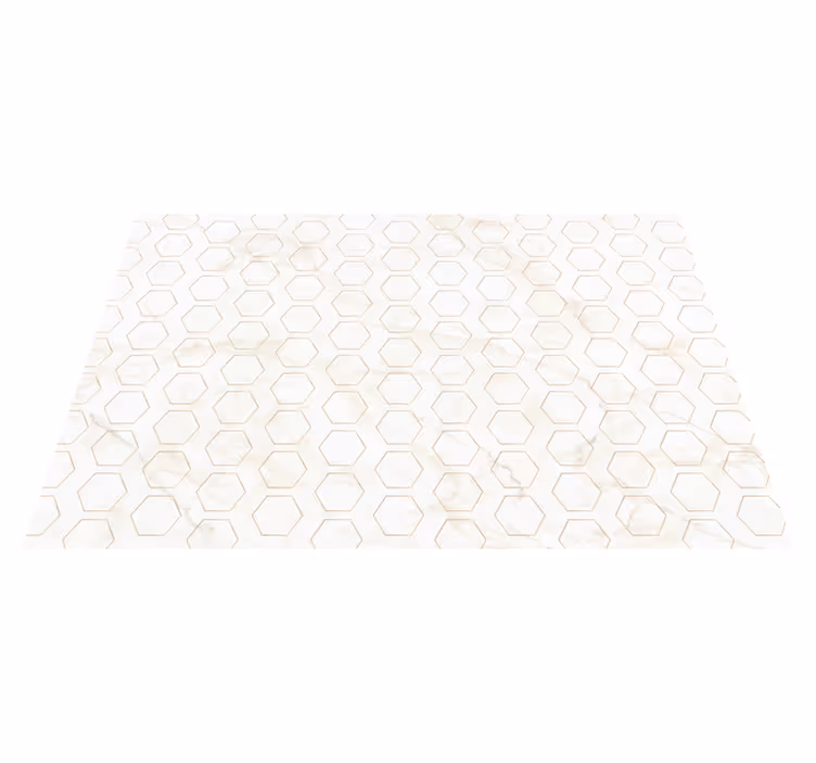 Hexagon marmerpatroon marmeren vinyl tapijt - TenStickers