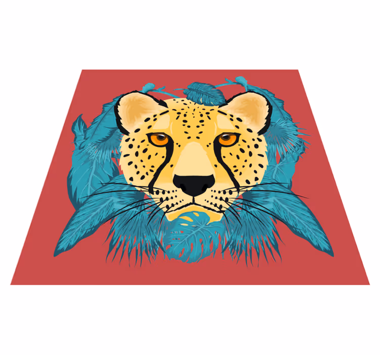 Portret van een wilde kat dieren vinyl tapijt - TenStickers