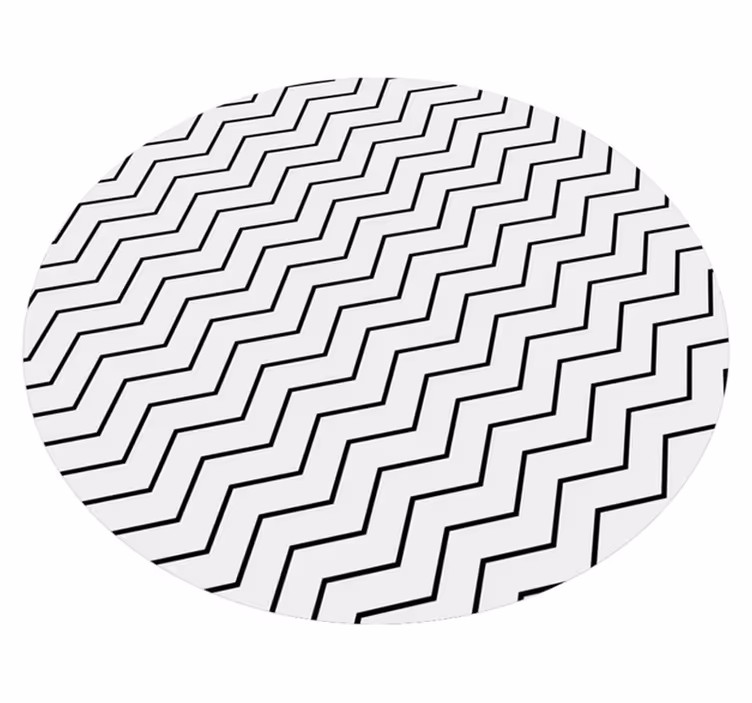 Vinyl tapijt geometrisch zigzag element - TenStickers