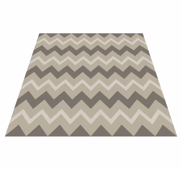 Vinyl tapijt strepen bruin chevron patroon - TenStickers