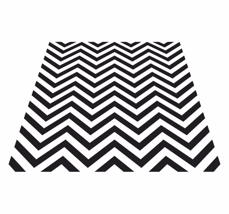 Vinyl tapijt strepen zwart-wit chevron - TenStickers