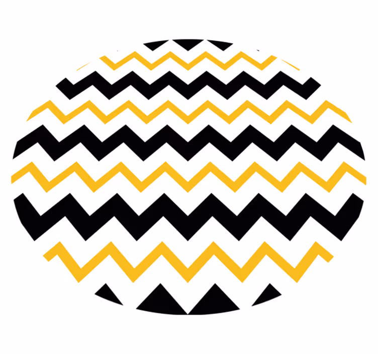 Vrolijk zigzagpatroon vinyl tapijt strepen - TenStickers