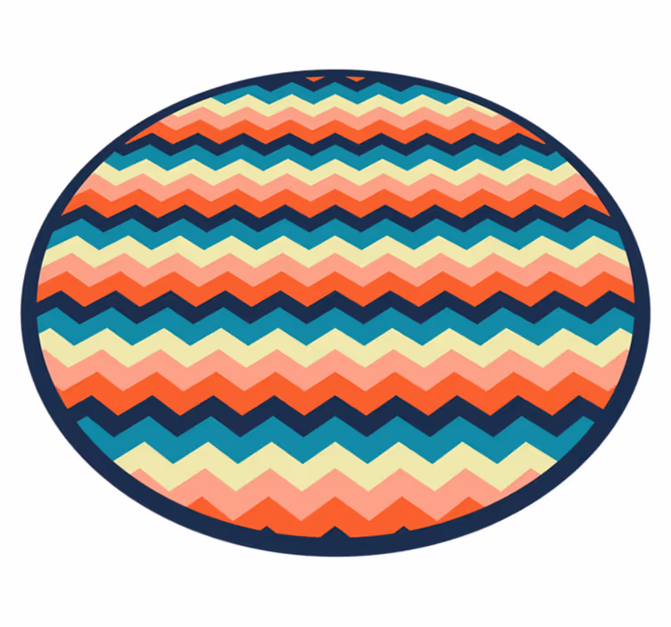 Kleurrijk visgraatpatroon vinyl tapijt geometrisch - TenStickers