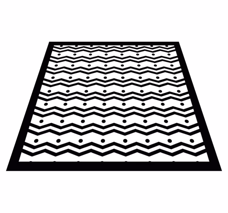 Vinyl tapijt strepen zigzag concept - TenStickers