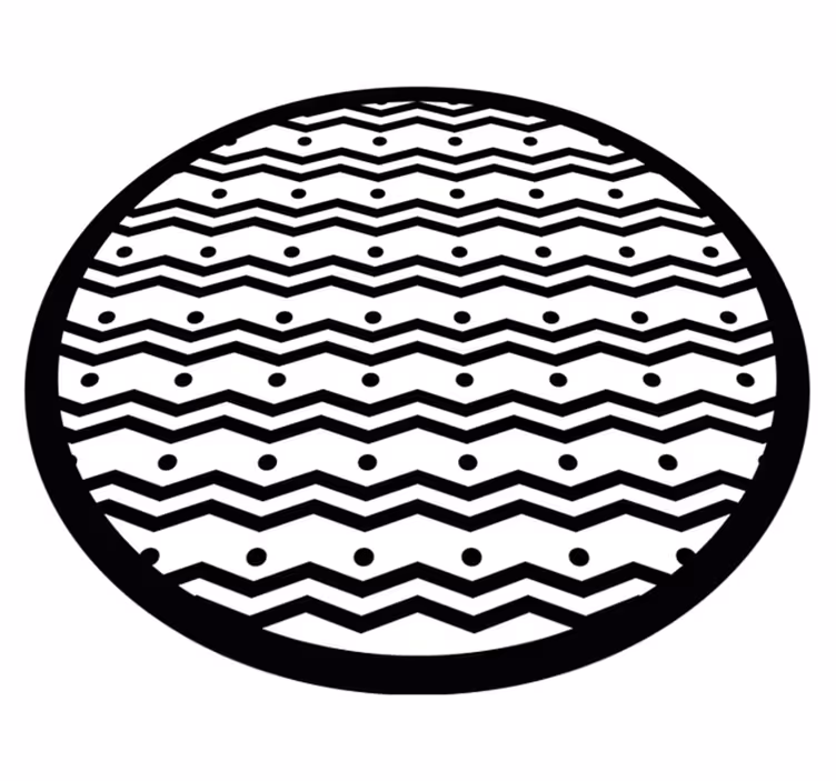 Golvend stippenpatroon vinyl tapijt geometrisch - TenStickers