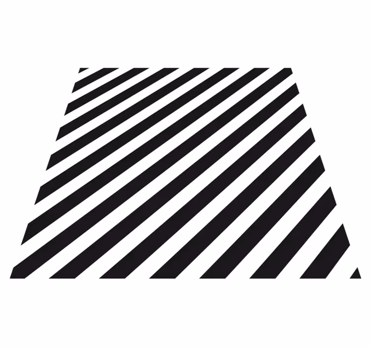Vinyl tapijt strepen diagonaal zwart en wit - TenStickers