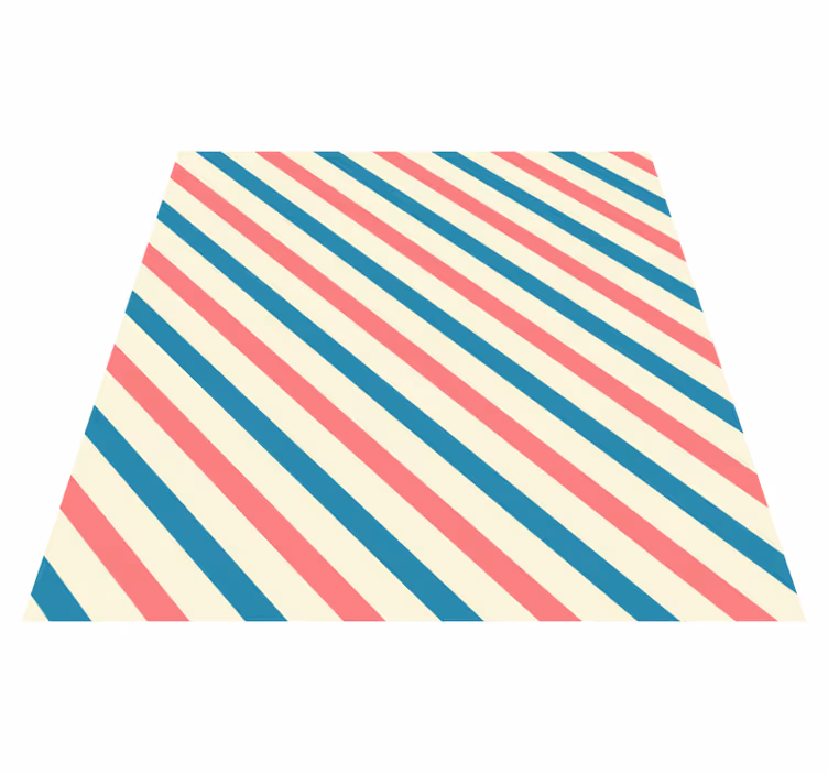 Vinyl tapijt strepen abstracte kleur diagonaal - TenStickers