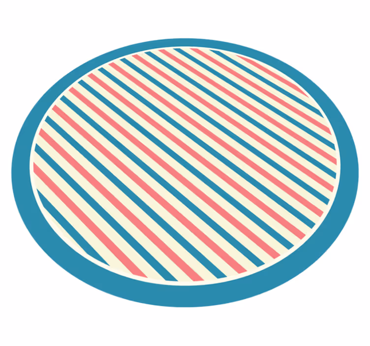 Vinyl tapijt strepen cirkelvormig diagonaal patroon - TenStickers
