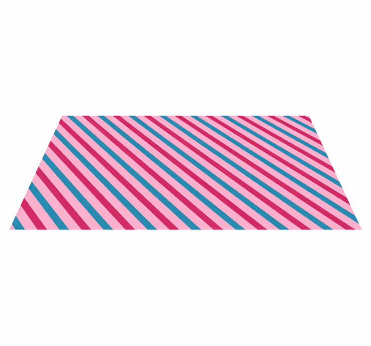 Vinyl tapijt strepen blauw en roze diagonalen - TenStickers