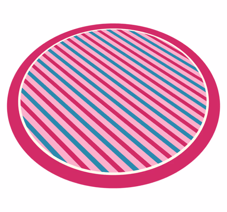 Vinyl tapijt strepen roze en blauwe verticale - TenStickers