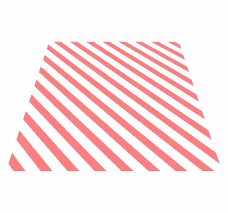 Roze en wit patroon vinyl tapijt strepen - TenStickers
