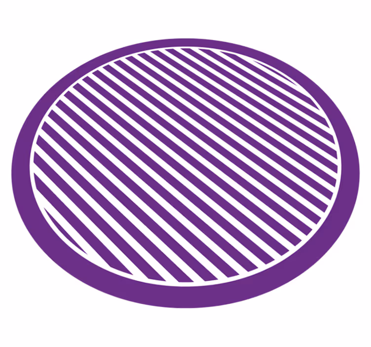 Vinyl tapijt strepen paarse tinten cirkel - TenStickers